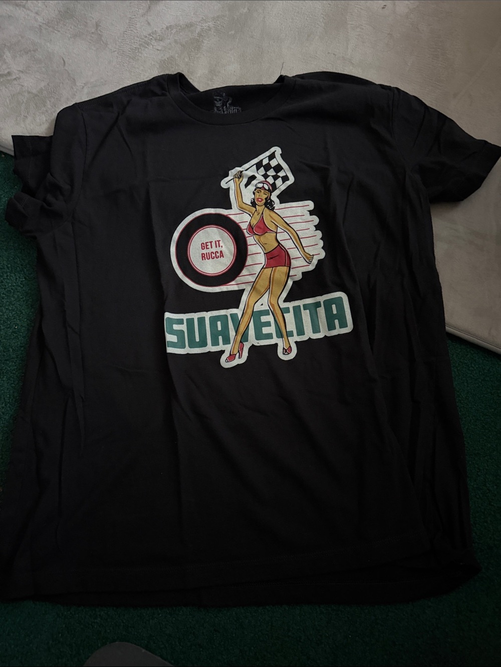 Suavecita Black Graphic Tee - Women